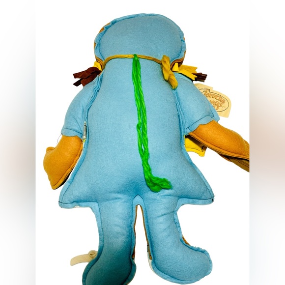 VTG Favorite Things Tennis Player Girl Felt Pillow Plush W/Tag 1977 24 Inch - Picture 6 of 8